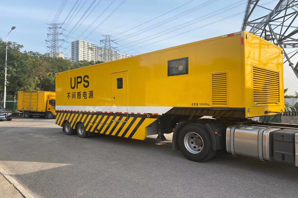 龙岗发电机租赁施工现场